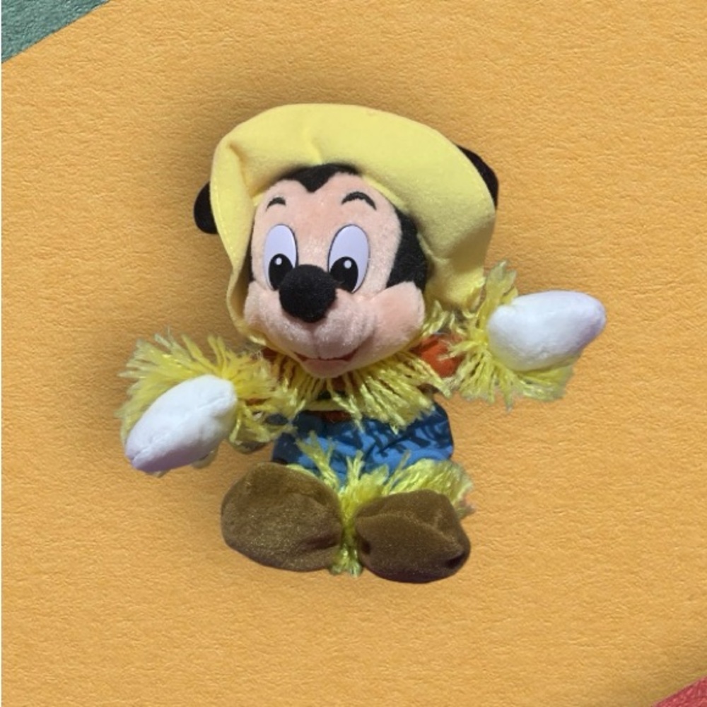 Disney Plush Mickey scarecrow EUC